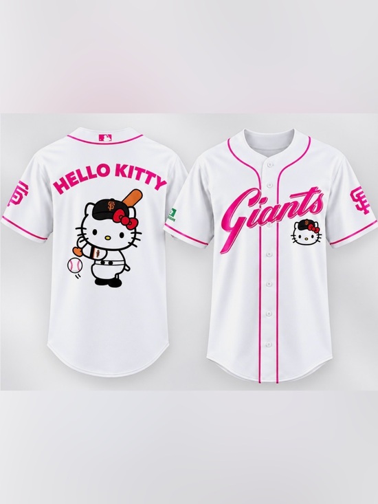 Hello Kitty Tops - 🩷⚾ Rare 2020 SGA SF Giants x Hello Kitty Women’s XL Jersey   ⚾🩷